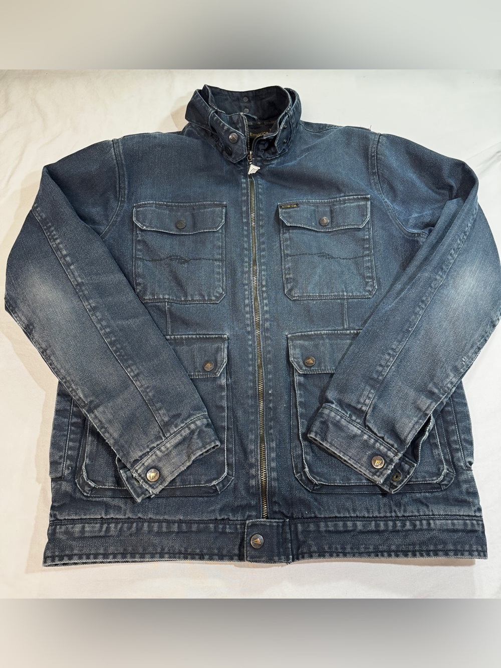 Emerica Skateboards Denim Fleece Lined Ratchet Jacket Men’s Medium Grunge Skate
